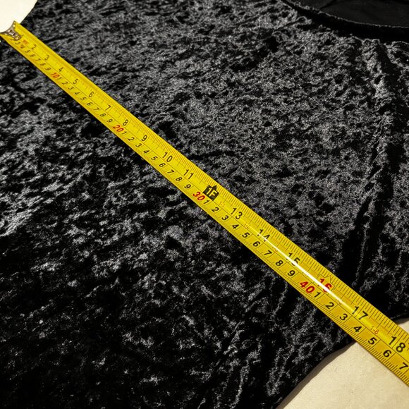 The Vanity Room Black Crushed Velvet Mini Dress S Whimsigoth Romantic Goth Soft - Picture 8 of 15